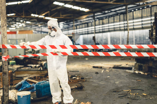 Professional Biohazard Cleanup technician working in Running Springs, CA